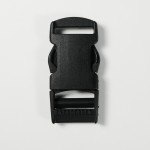 100 x 25mm Black Plastic Side Release Buckles