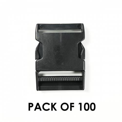 100 x 40mm Black Plastic Side Release Buckle