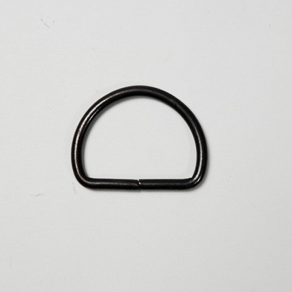 Metal D Ring - 30mm - Mat Black