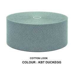 Cotton Look Stair Runner & Carpet Edge Binding Tape 120mm - Herringbone - Duck Egg - Polyester
