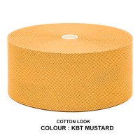 Cotton Look Stair Runner & Carpet Edge Binding Tape 120mm - Herringbone - Mustard - Polyester