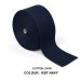 Cotton Look Stair Runner & Carpet Edge Binding Tape 120mm - Herringbone - Navy - Polyester