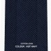 Cotton Look Stair Runner & Carpet Edge Binding Tape 120mm - Herringbone - Navy - Polyester