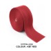 Cotton Look Stair Runner & Carpet Edge Binding Tape 120mm - Herringbone - Red - Polyester