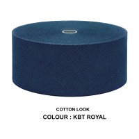 Cotton Look Stair Runner & Carpet Edge Binding Tape 120mm - Herringbone - Royal - Polyester