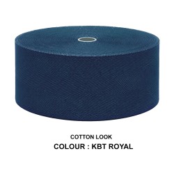 Cotton Look Stair Runner & Carpet Edge Binding Tape 120mm - Herringbone - Royal - Polyester