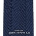 Cotton Look Stair Runner & Carpet Edge Binding Tape 120mm - Herringbone - Royal - Polyester