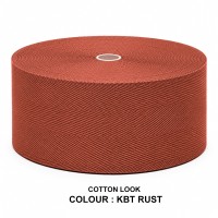Cotton Look Stair Runner & Carpet Edge Binding Tape 120mm - Herringbone - Rust - Polyester
