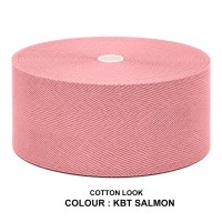 Cotton Look Stair Runner & Carpet Edge Binding Tape 120mm - Herringbone - Salmon - Polyester