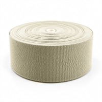 Cotton Look Stair Runner & Carpet Edge Binding Tape 120mm - Basket Weave - Biege - Polyester