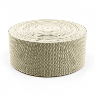 Cotton Look Stair Runner & Carpet Edge Binding Tape 120mm - Basket Weave - Biege - Polyester