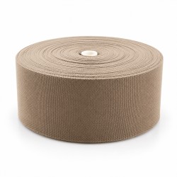 Cotton Look Stair Runner & Carpet Edge Binding Tape 120mm - Basket Weave - Cappuccino - Polyester