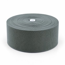 Cotton Look Stair Runner & Carpet Edge Binding Tape 120mm - Basket Weave - Dark Grey - Polyester