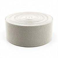 Cotton Look Stair Runner & Carpet Edge Binding Tape 120mm - Basket Weave - Natural - Polyester