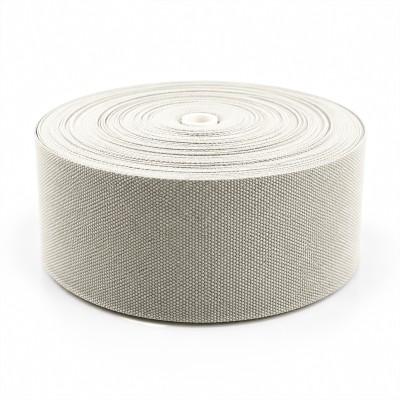 Cotton Look Stair Runner & Carpet Edge Binding Tape 120mm - Basket Weave - Natural - Polyester