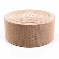 Cotton Look Stair Runner & Carpet Edge Binding Tape 120mm - Basket Weave - Nudes - Polyester