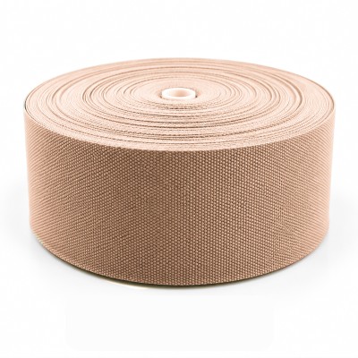 Cotton Look Stair Runner & Carpet Edge Binding Tape 120mm - Basket Weave - Nudes - Polyester