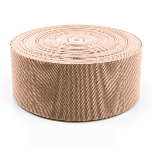 Cotton Look Stair Runner & Carpet Edge Binding Tape 120mm - Basket Weave - Nudes - Polyester