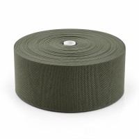 Cotton Look Stair Runner & Carpet Edge Binding Tape 120mm - Basket Weave - Olive - Polyester
