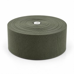 Cotton Look Stair Runner & Carpet Edge Binding Tape 120mm - Basket Weave - Olive - Polyester