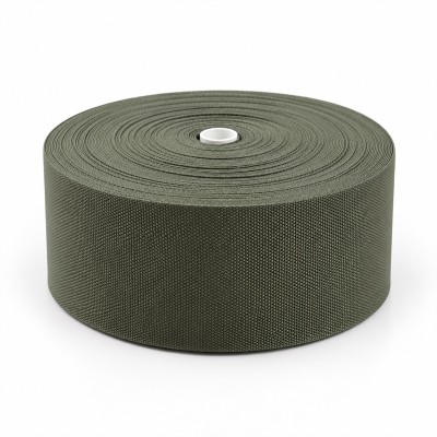 Cotton Look Stair Runner & Carpet Edge Binding Tape 120mm - Basket Weave - Olive - Polyester