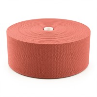 Cotton Look Stair Runner & Carpet Edge Binding Tape 120mm - Basket Weave - Rust - Polyester