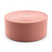 Cotton Look Stair Runner & Carpet Edge Binding Tape 120mm - Basket Weave - Salmon - Polyester
