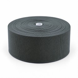 Cotton Look Stair Runner & Carpet Edge Binding Tape 120mm - Basket Weave - Slate - Polyester 