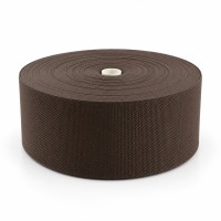 Cotton Look Stair Runner & Carpet Edge Binding Tape 120mm - Basket Weave - Brown - Polyester