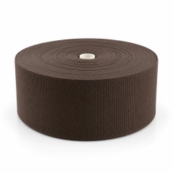 Cotton Look Stair Runner & Carpet Edge Binding Tape 120mm - Basket Weave - Brown - Polyester