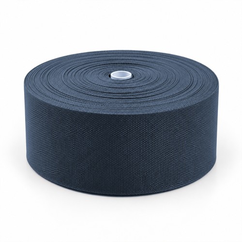 Cotton Look Stair Runner & Carpet Edge Binding Tape 120mm - Basket Weave - Navy - Polyester