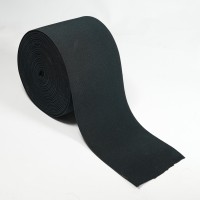 Black Elastic Soft corded flat elastic 125mm wide