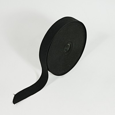 Flat Elastic 25mm x 25mtr Roll - Black