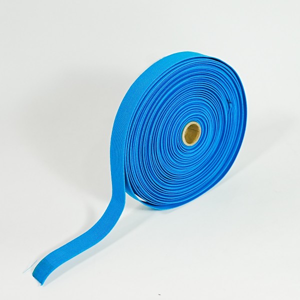 Turquoise Elastic Roll Soft corded flat elastic 25mm wide x 25mtr - ROLL