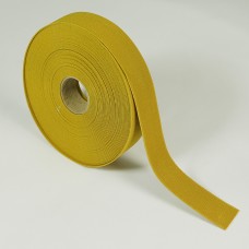 Gold Soft corded flat elastic 25mm wide x 25mtr - ROLL