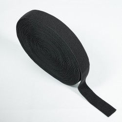 Black Elastic Soft Feel flat elastic - 25mm wide - 10mtr