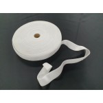 White - Flat Soft Elastic Brushed Finish 30mm wide