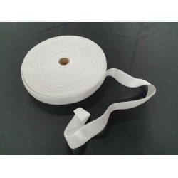 White - Flat Soft Elastic Brushed Finish 30mm wide