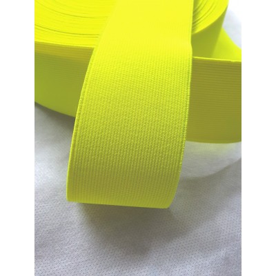 Hi-Vis Flat Elastic Soft corded - 50mm wide