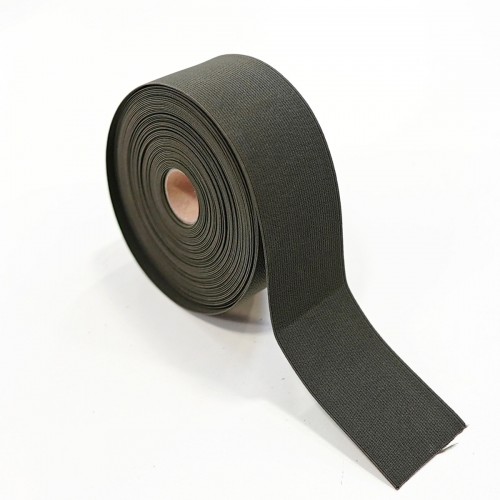 Olive Elastic Roll Soft corded flat elastic 25mtr x 50mm wide  (KBT-N2021/00002022-O) £2.25