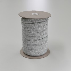 Glitter Elastic Silver - 14mm wide