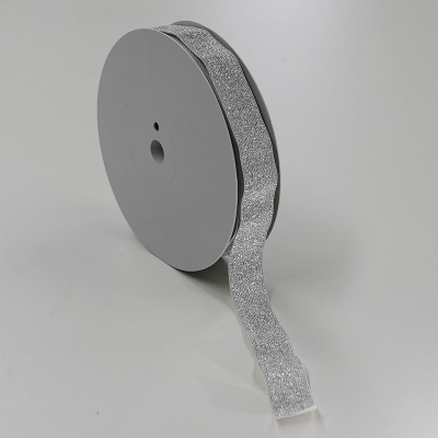 Glitter Elastic Silver - 30mm wide