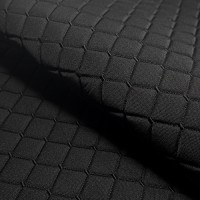 Quilted Jacquard- Car Seating Fabric - Box Design - Black