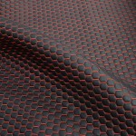 Bentley Stitch - Mini Honeycomb Fabric - Red Stitc...