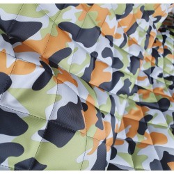 Quilted Army Camouflage Waterproof Fabric - Novelty (Tropical Camo) - Full Roll (20 Mtrs)