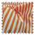 Polycotton Stripe Fabric - Orange - 15mtr Roll