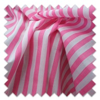 Polycotton 1cm Stripe Fabric - Pink