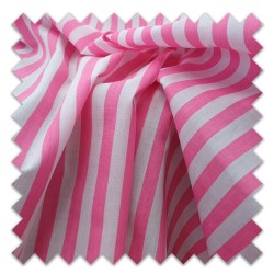 Polycotton Stripe Fabric - Pink - 15mtr Roll