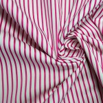 Polycotton Pin Stripe Fabric - Red