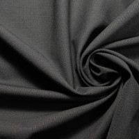 Premium Woollen Stretch Suiting Fabric - Black